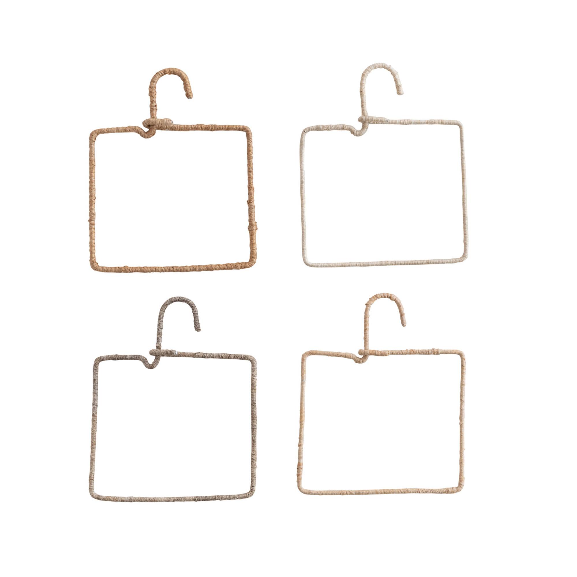 Hello Honey® Aluminum & Natural Fiber Wrapped Hanger Set